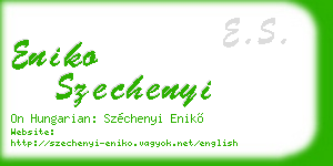 eniko szechenyi business card