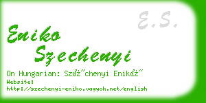 eniko szechenyi business card